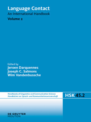 cover image of Language Contact. Volume 2